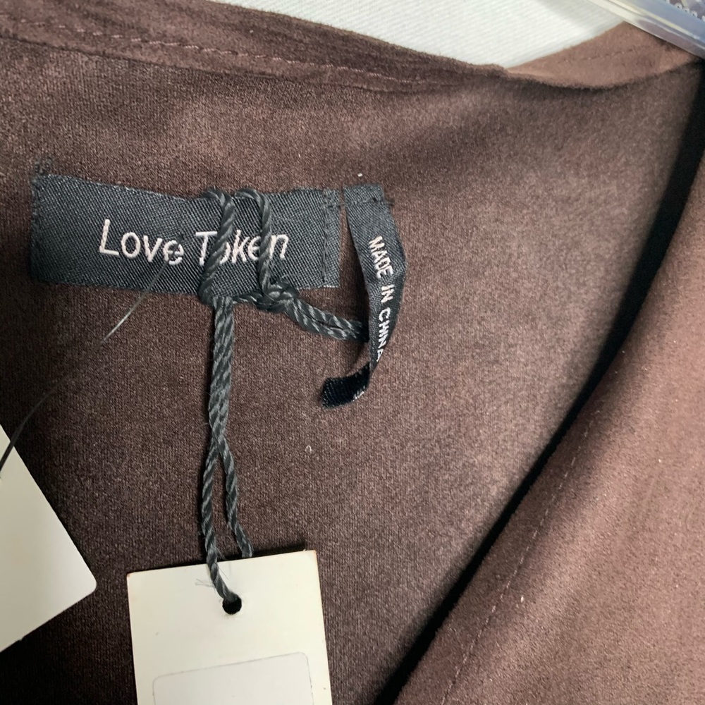 LOVE TOKEN Vest - Stuart Fringe Brown Suede Vest - Picture 7 of 8
